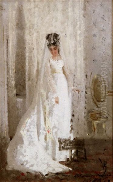 La Sposa Oil Painting by Giulio Viotti