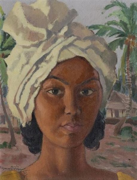 Portrait D'une Jeune Femme Oil Painting by Raymond Virac