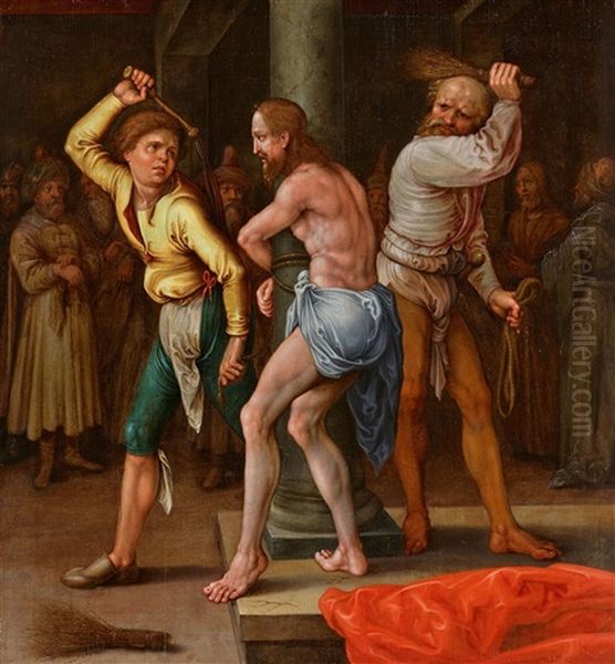 The Flagellation Of Christ Oil Painting by Georg Vischer