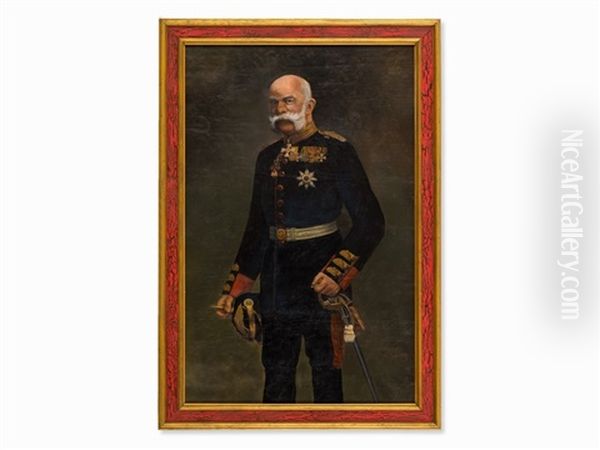 Portrait Of Franz Joseph I Oil Painting by Wilhelm A. Vita