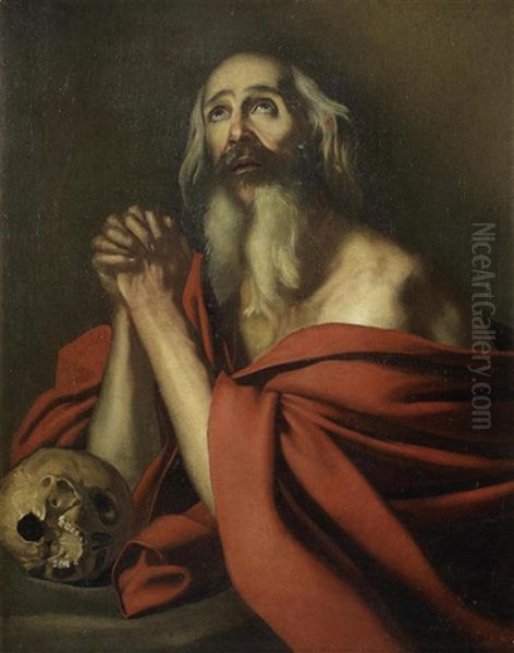 Saint Jerome Oil Painting by Filippo Vitale