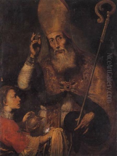 San Nicola Di Bari Oil Painting by Filippo Vitale