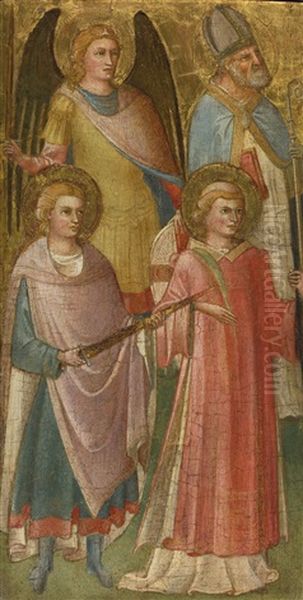 Four Saints Oil Painting by Francesco D'Antonio Da Viterbo