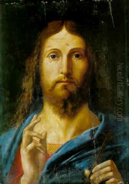 Salvator Mundi Oil Painting by Alvise Vivarini