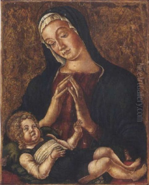 Madonna Mit Kind Oil Painting by Bartolommeo Vivarini