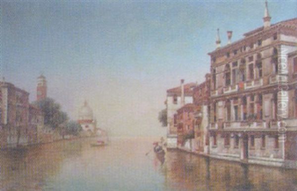 On The Grand Canal Oil Painting by George Vivian