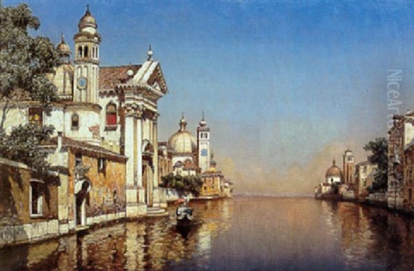 The Entrance Of The Grand Canal, Venice Oil Painting by George Vivian