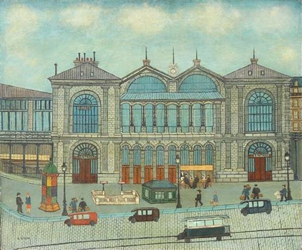 Gare Montparnasse Oil Painting by Louis Vivin