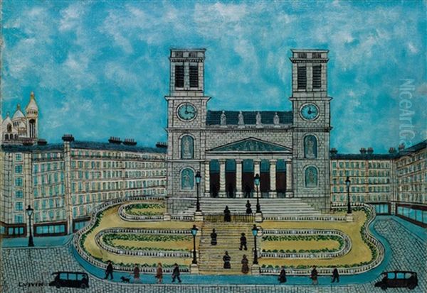 L'eglise De Saint Vincent De Paul Oil Painting by Louis Vivin