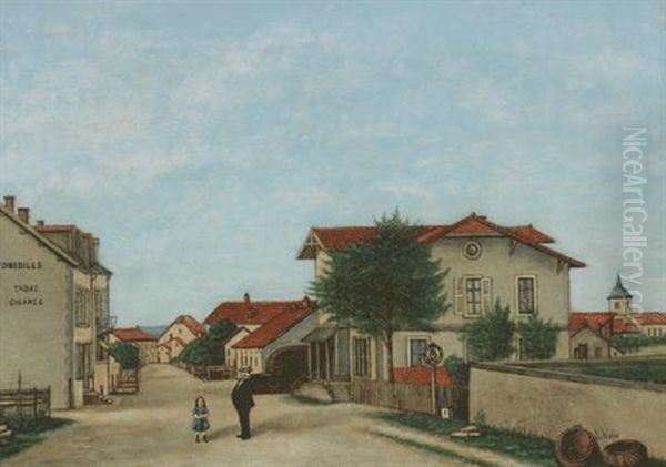 Kleinstadtstrase Oil Painting by Louis Vivin