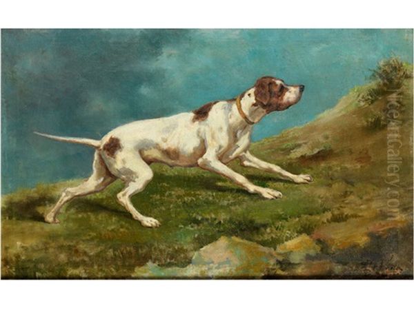 Jagdhund Beim Anpirschen Oil Painting by Tommaso De Vivo