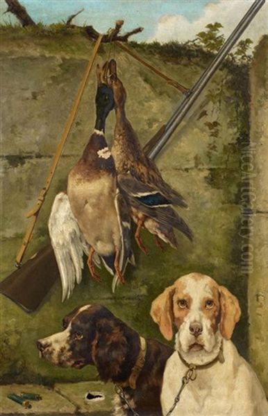 Jagdhunde Mit Erlegten Enten Oil Painting by Tommaso De Vivo