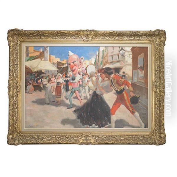 Parade Oil Painting by W. Emerich Vizkelety