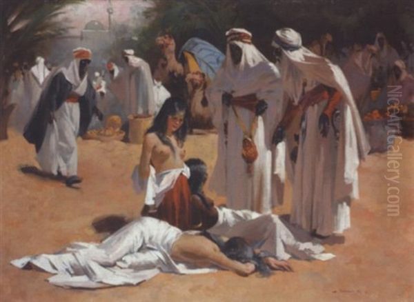 La Vente Des Esclaves Oil Painting by W. Emerich Vizkelety