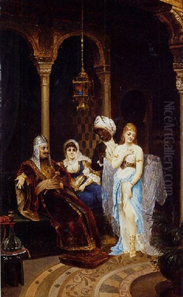 La Fiancee De Ramazan Oil Painting by Giuseppe Vizzotto Alberti