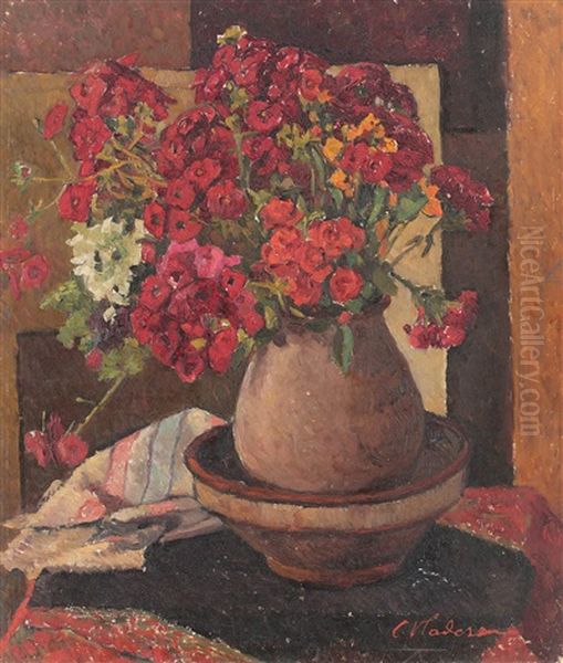 Char With Carnations by Constantin Vladescu