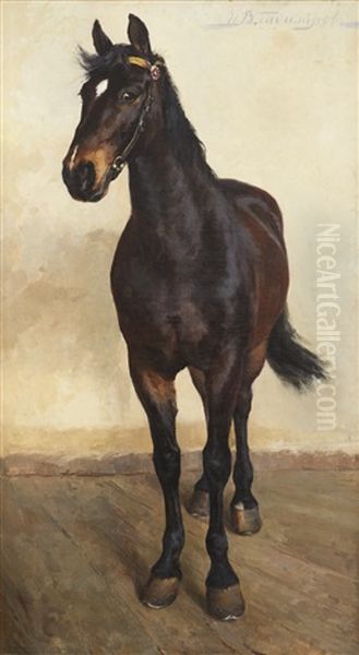 Horse Oil Painting by Ivan Alekseevich Vladimirov