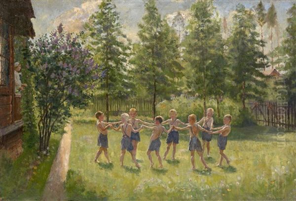 Round Dance Oil Painting by Boris J. Vladimirsky