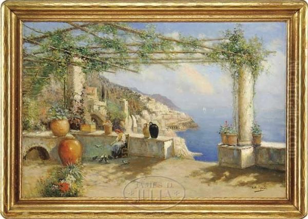 Viewfrom The Terrace Oil Painting by Nicholas Briganti