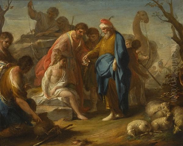 Joseph Sold By His Brothers To The Ishmaelites Oil Painting by Nicolas Vleughels