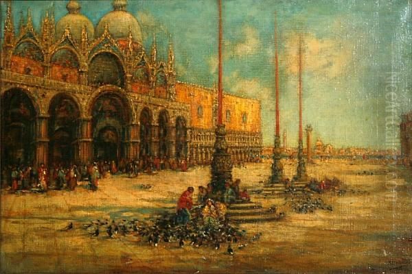 Facade Of San Marco Oil Painting by Nicholas Briganti