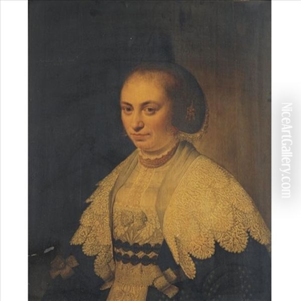 Portrait Of A Lady Oil Painting by Willem Willemsz van der Vliet