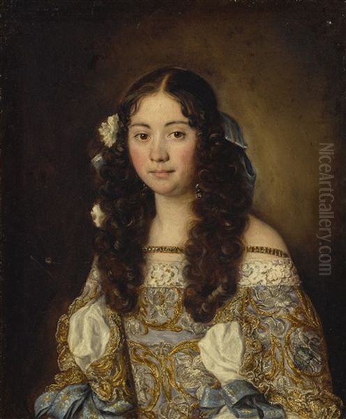 Portrait Of Laura Chigi Oil Painting by Jakob Ferdinand Voet