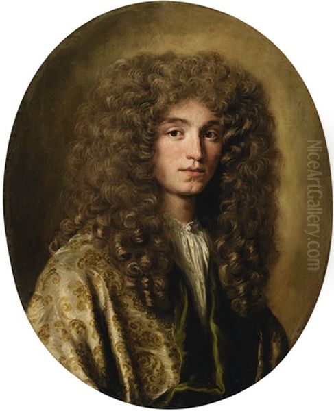 Portrait Of A Man Wearing A Wig Oil Painting by Jakob Ferdinand Voet