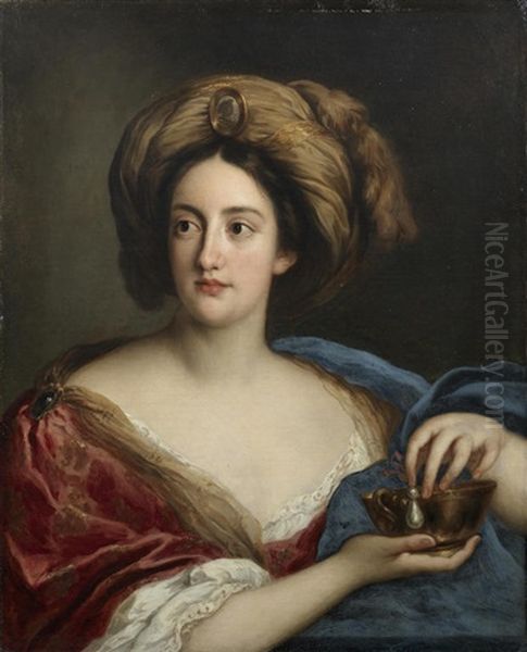 Portrait Of Hortense Mancini, Duchess Of Mazarin, As Cleopatra Oil Painting by Jakob Ferdinand Voet