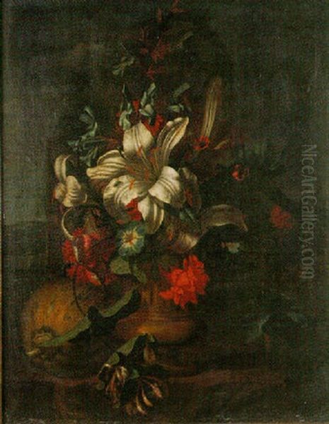 Blomsterstilleben Oil Painting by Karel Borchaert Voet