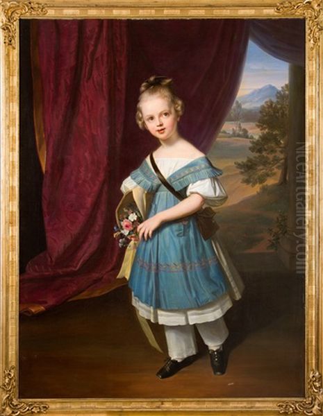 Prinzessin Elisabeth Von Sachsen Oil Painting by Carl Christian Vogel von Vogelstein