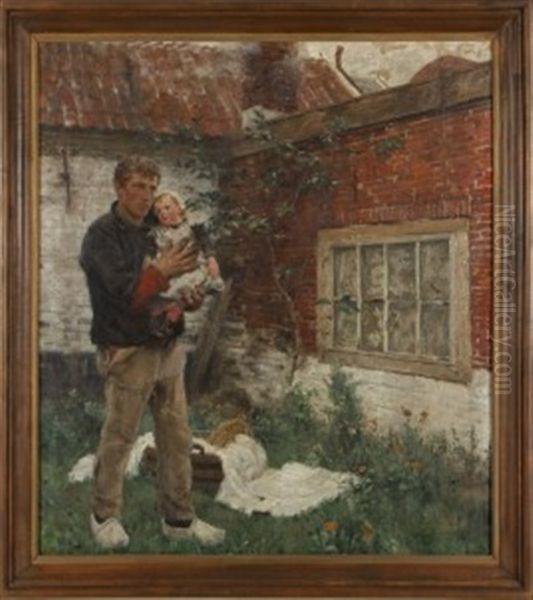 Vater Und Tochter Oil Painting by Hugo Vogel