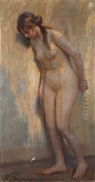 Nudo Femminile Oil Painting by Hugo Vogel