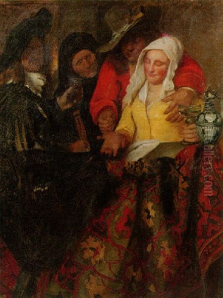 The Procuress Oil Painting by Hugo Vogel