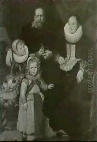 Der Maler Un Seine Familie Oil Painting by Hugo Vogel