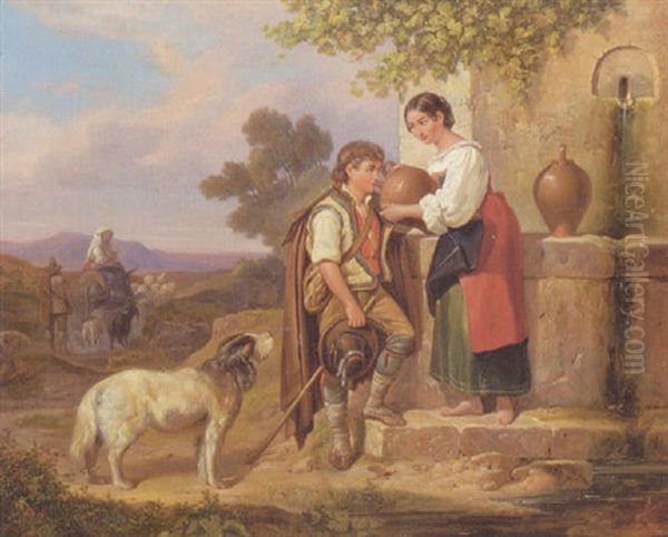 Italian Idyl by Ludwig (Georg L.) Vogel