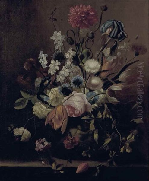 Nature Morte De Fleurs Oil Painting by Karel van Vogelaer