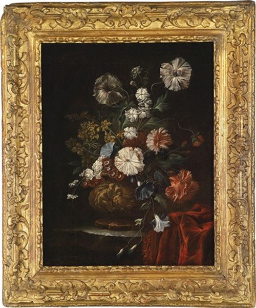 Blumenstillleben Oil Painting by Karel van Vogelaer