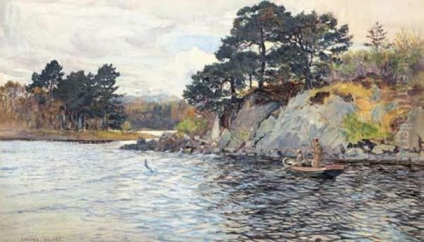 Among The Islands Oil Painting by Ernest Edward Briggs