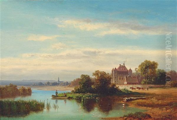 Schlos Possenhofen Oil Painting by Georg Vogl