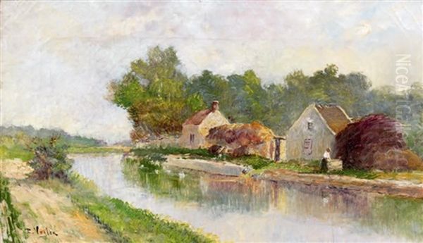 Scene De Campagne Animee Oil Painting by Paul Vogler