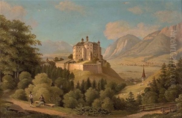 Schloss Ambras Bei Innsbruck Oil Painting by Adam Vogt