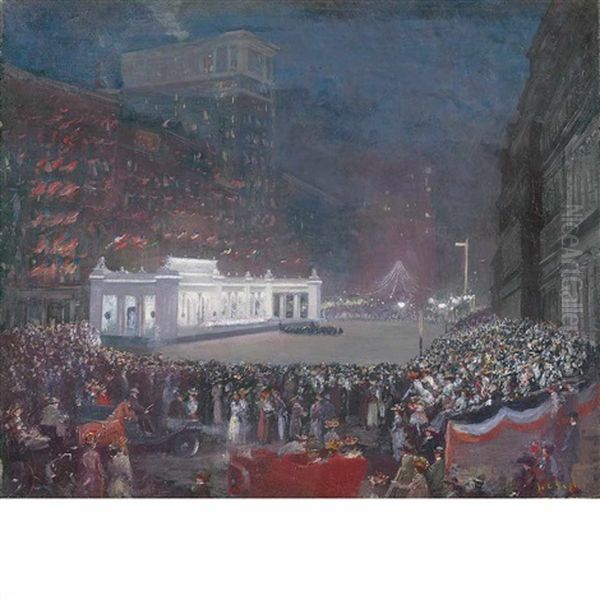 National Turnfest Competition, Cincinnati Oil Painting by Louis Charles Vogt