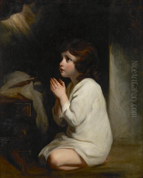 The Infant Samuel (after Sir Joshua Reynolds) Oil Painting by Henry Perronet Briggs