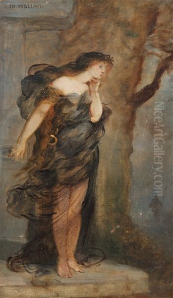 Femme Drapee A L'antique Oil Painting by Andre Charles Voillemot