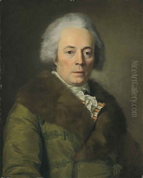 Portrait Of John Cayley (1730-1795), Bust-length Oil Painting by Jean-Louis Voilles