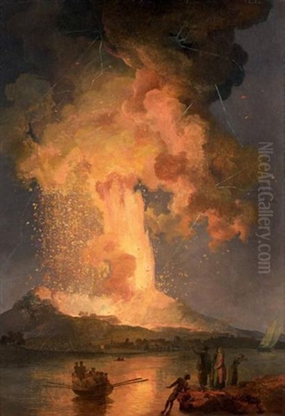 Eruption Du Vesuve En 1779 Oil Painting by Pierre Jacques Volaire