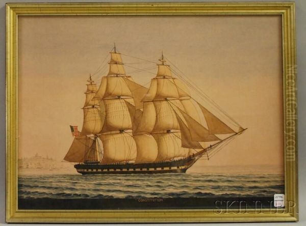 Portrait Of The 
U.s.s. Oil Painting by Lucius A. Briggs