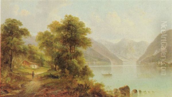 Partie Aus Dem Salzkammergut Oil Painting by Raimund Volanek