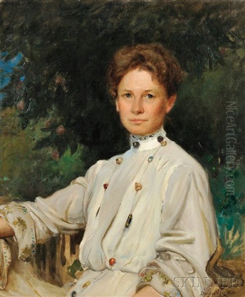 Portrait Of Nelly Littlehale Murphy Oil Painting by Douglas Volk